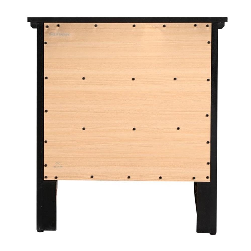 Black Glory Furniture Hammond 3-Drawer Nightstand - Modern Bedside Table for Bedroom Storage & Organization | Perfect for Small Spaces, Apartments & Guest Rooms