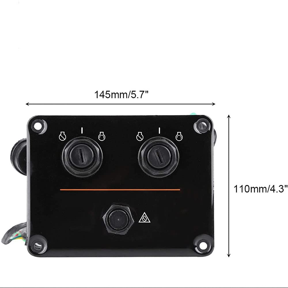 12V Marine Switch Panel - Dual Engine Key Switch Panel Assembly for Yamaha Outboard Motors (6K1-82570-08-00) - Perfect for Boat Control & Engine Management Systems
