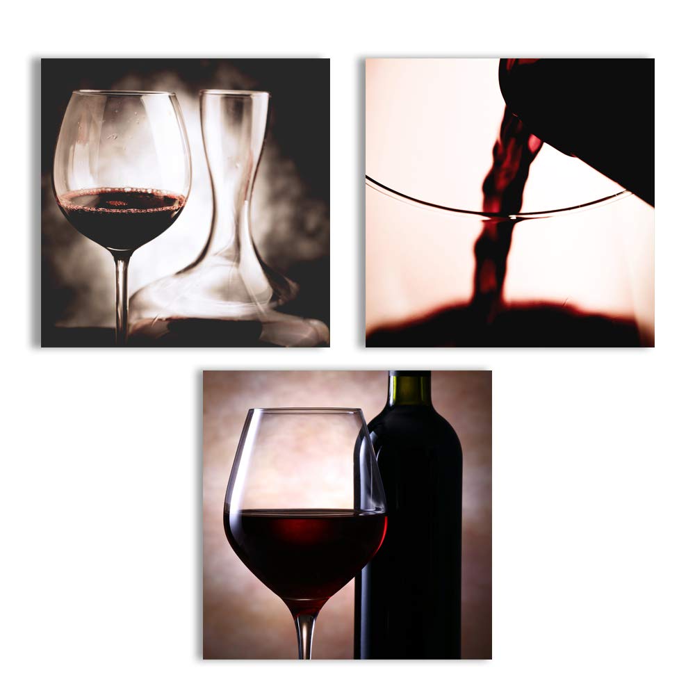 Abstract Vintage Wine Cup Canvas Wall Art - Stretched & Framed 24