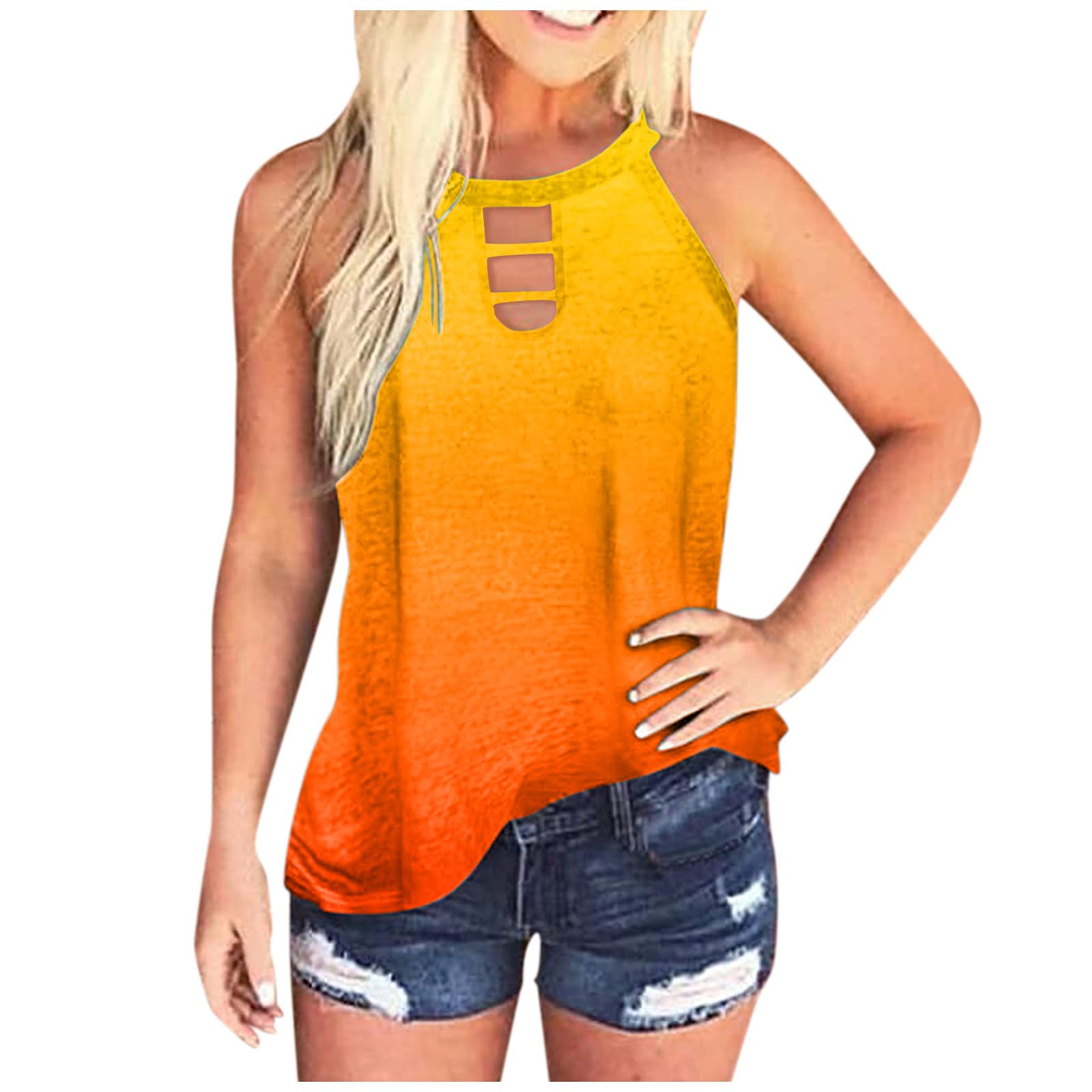 Women's Loose Fit Tank Tops - Tie Dye Sleeveless Casual Summer Tops for Workout, Yoga & Beach Wear | Sexy Blouses for Women