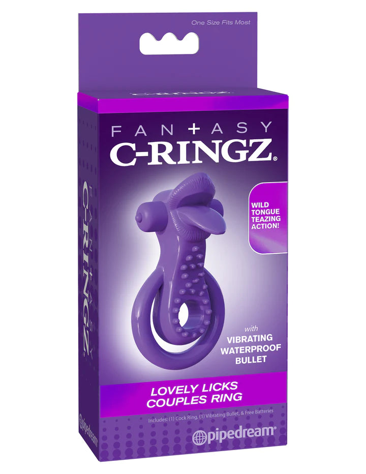 Fantasy C Ringz Lovely Licks Couple Rings for Women & Men - Purple Romantic Jewelry Gift for Valentine's Day, Anniversary & Couples Matching