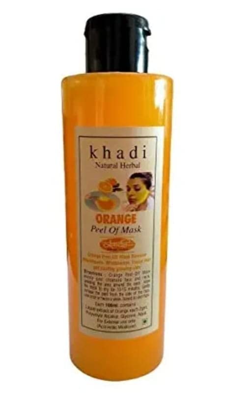 Khadi Natural Herbal Paraben-Free Orange Peel Face Wash (200ml) - Deep Cleansing & Brightening for Acne-Prone & Oily Skin - Perfect for Daily Skincare Routine