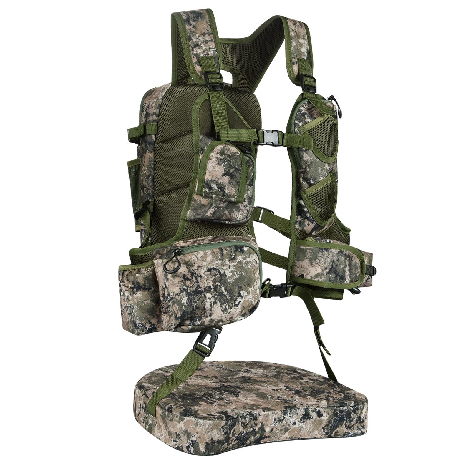**Turkey Hunting Vest with Seat Cushion & Game Pouch – Lightweight, Durable & Comfortable for Outdoor Hunting | Perfect for Turkey Season, Field Hunting & Outdoor Adventures**