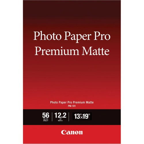 Canon PM 101 Photo Paper Pro Premium Matte 13x19 Inches - 50 Sheets for High-Quality Photo Printing | Ideal for Professional Photography, Art Prints & Home Decor