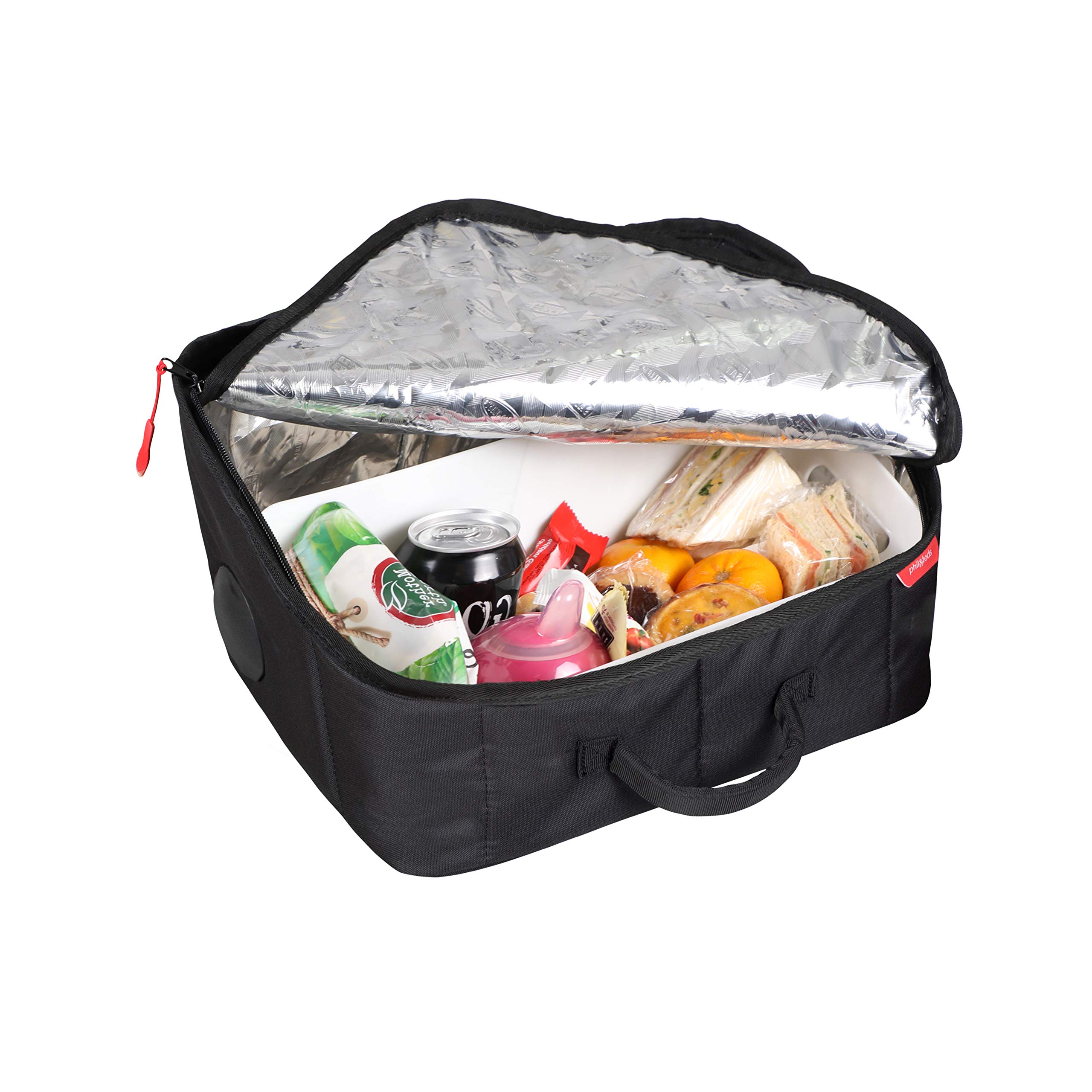 Phil & Teds Igloo Insulated Inline Storage with Caddy - Black | Baby Stroller Organizer for Diapers, Bottles & Essentials | Perfect for Strolls, Travel & Outdoor Adventures