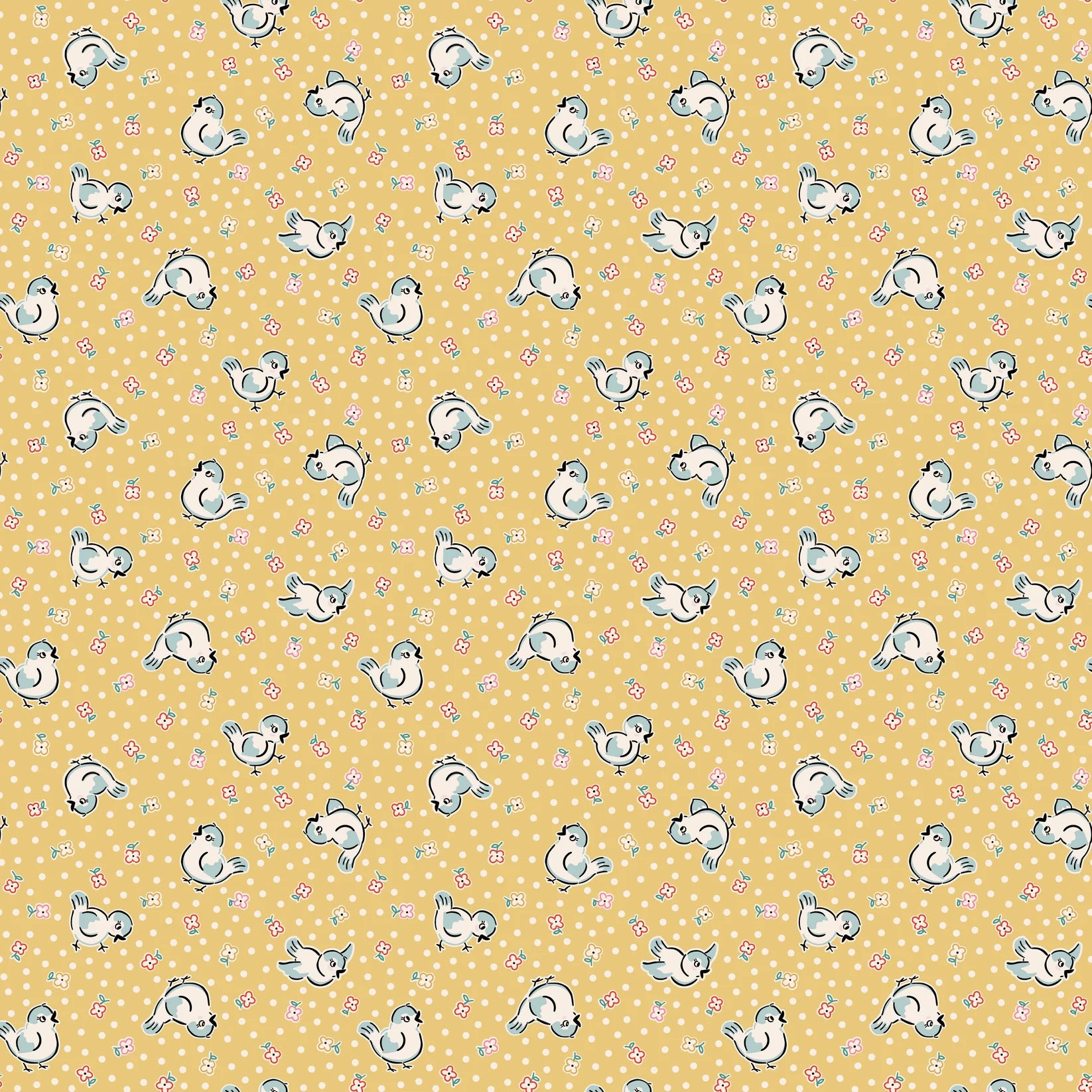 Poppie Cotton Home Sweet Home VR24452 Bluebirds Yellow Wall Art - Perfect for Living Room, Bedroom & Nursery Decor