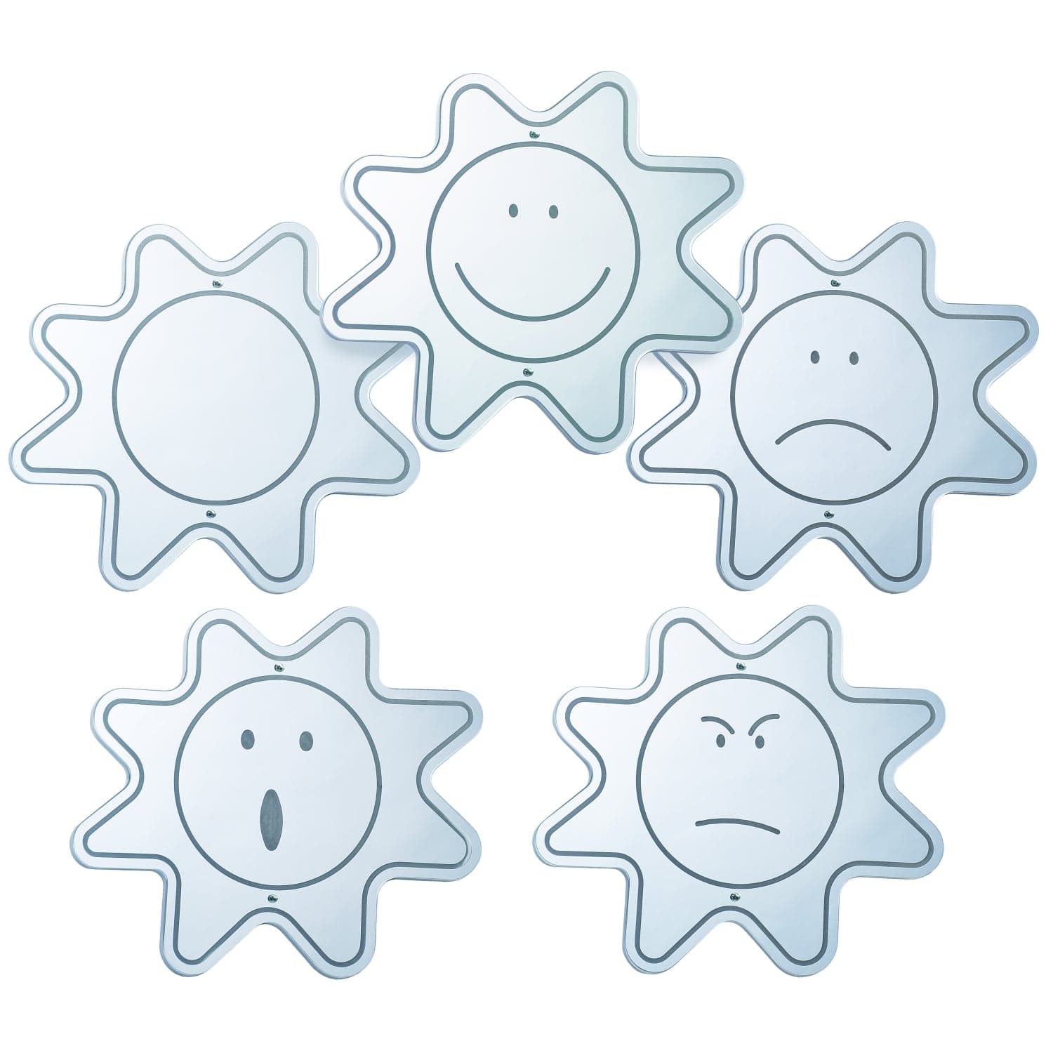 5 Pack Mood Mirrors - Decorative Wall Mirrors for Home & Office Decor - Perfect for Bedroom, Bathroom, Living Room, and Dressing Area