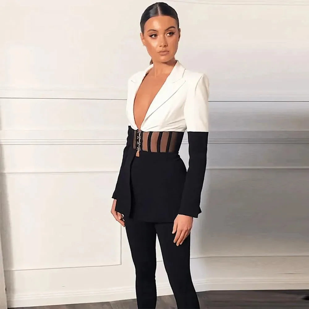 Women's Waist Cincher Pantsuit - Slimming Shapewear Bodysuit for Tummy Control & Hourglass Figure | Perfect for Work, Evening Outfits & Special Occasions
