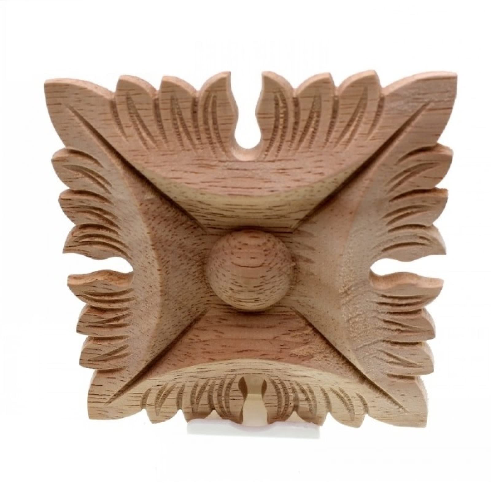 YKPBGQ 2Pcs Hand-Carved Wooden Flower Appliques for Furniture & Cabinets - Unpainted Decorative Mouldings (12cm) - Perfect for DIY Home Decor, Vintage Furniture Restoration, and Cabinet Embellishment