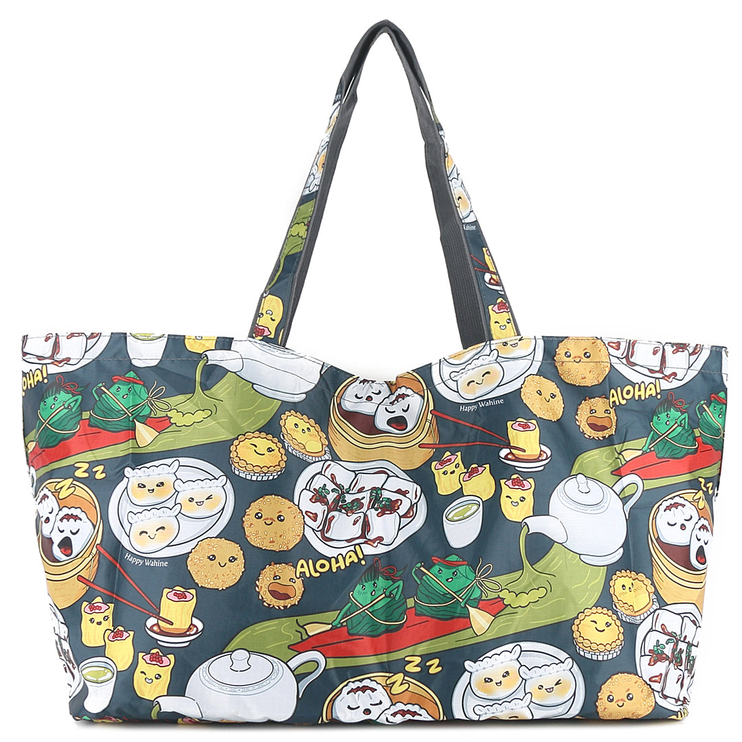 Stylish Dim Sum Grey Carry All Tote Bag - Spacious & Durable for Work, Travel, and Shopping | Perfect for Office, Gym, and Weekend Getaways