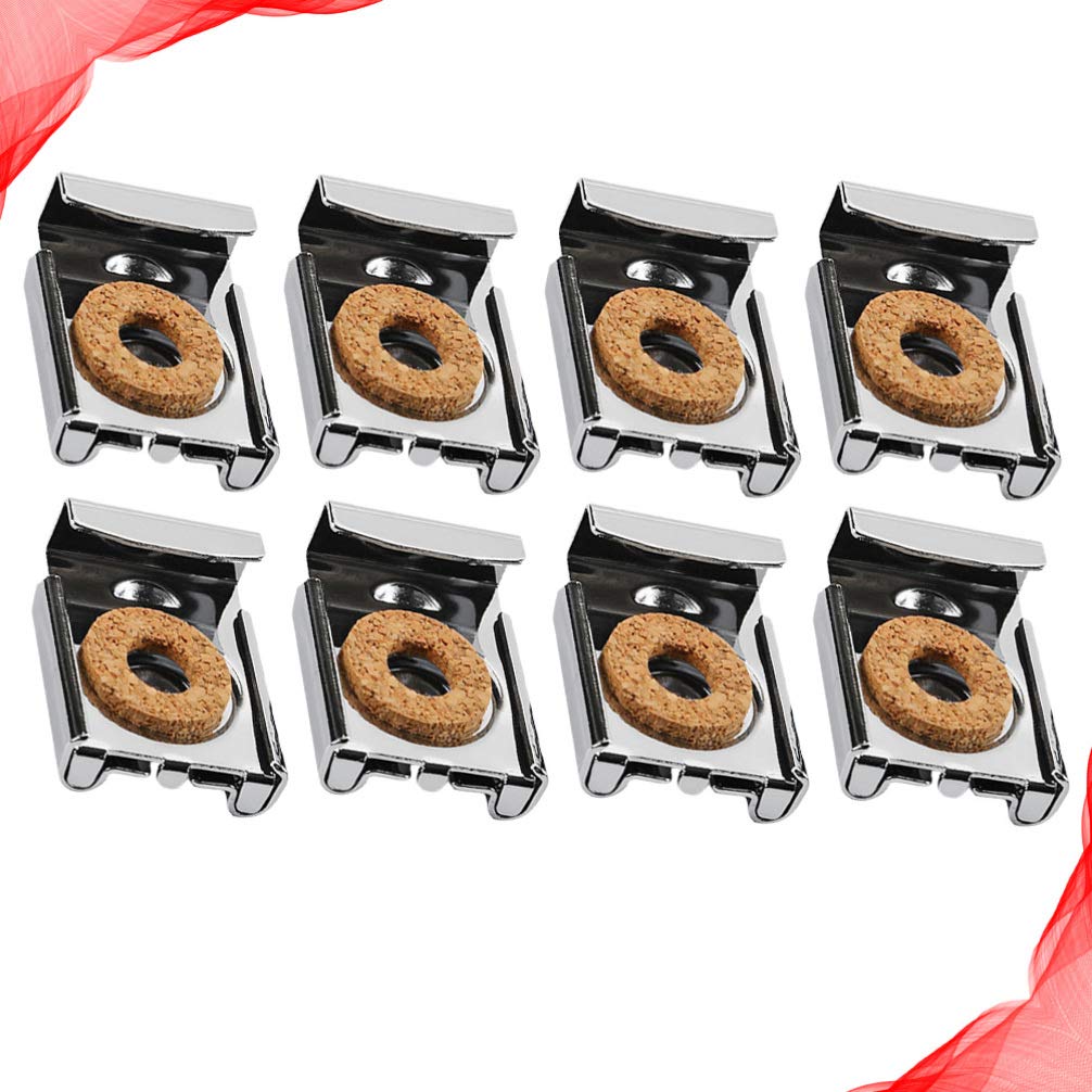 8-Pack Spring Loaded Mirror Mounting Clips - Heavy Duty Glass Fixing Clips for Wall Mirrors, Bathroom Mirrors & Frameless Glass (Perfect for Home, Gym, Salon Installation)