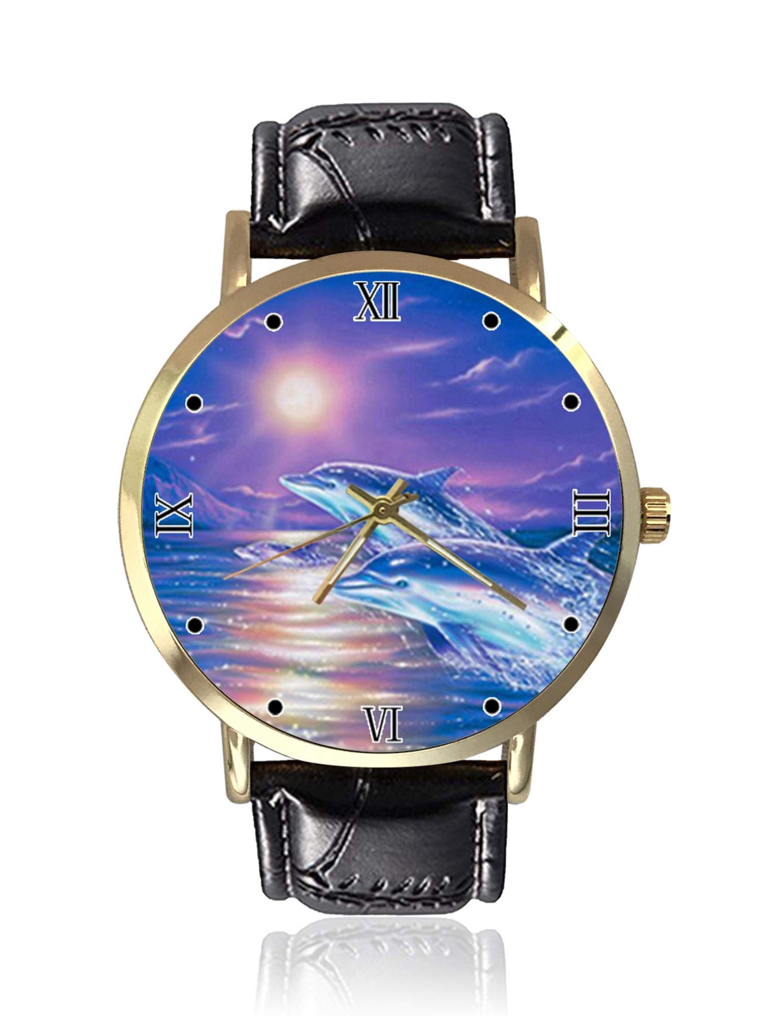 Stylish Waterproof Analog Quartz Watches for Women & Men - Classic Business Leather Wristwatch for Office, Casual Wear & Outdoor Activities