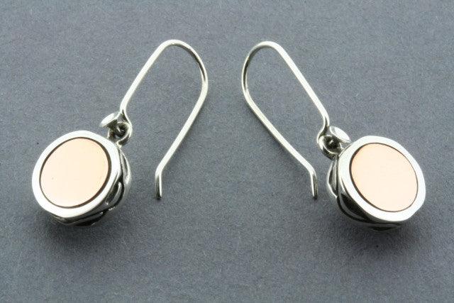 Copper Insert Disc Earrings for Women - Boho Chic Handmade Jewelry - Perfect for Parties, Weddings & Everyday Wear