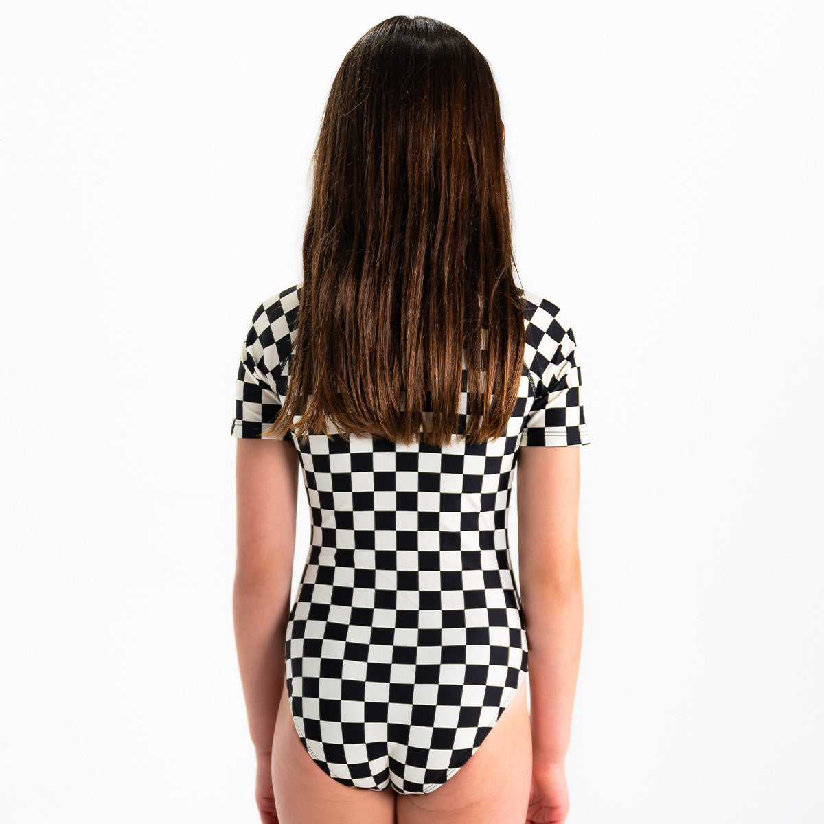 Girls' Short Sleeve Rash Guard One Piece Swimsuit - UV Protection Swimwear for Beach, Pool & Water Sports