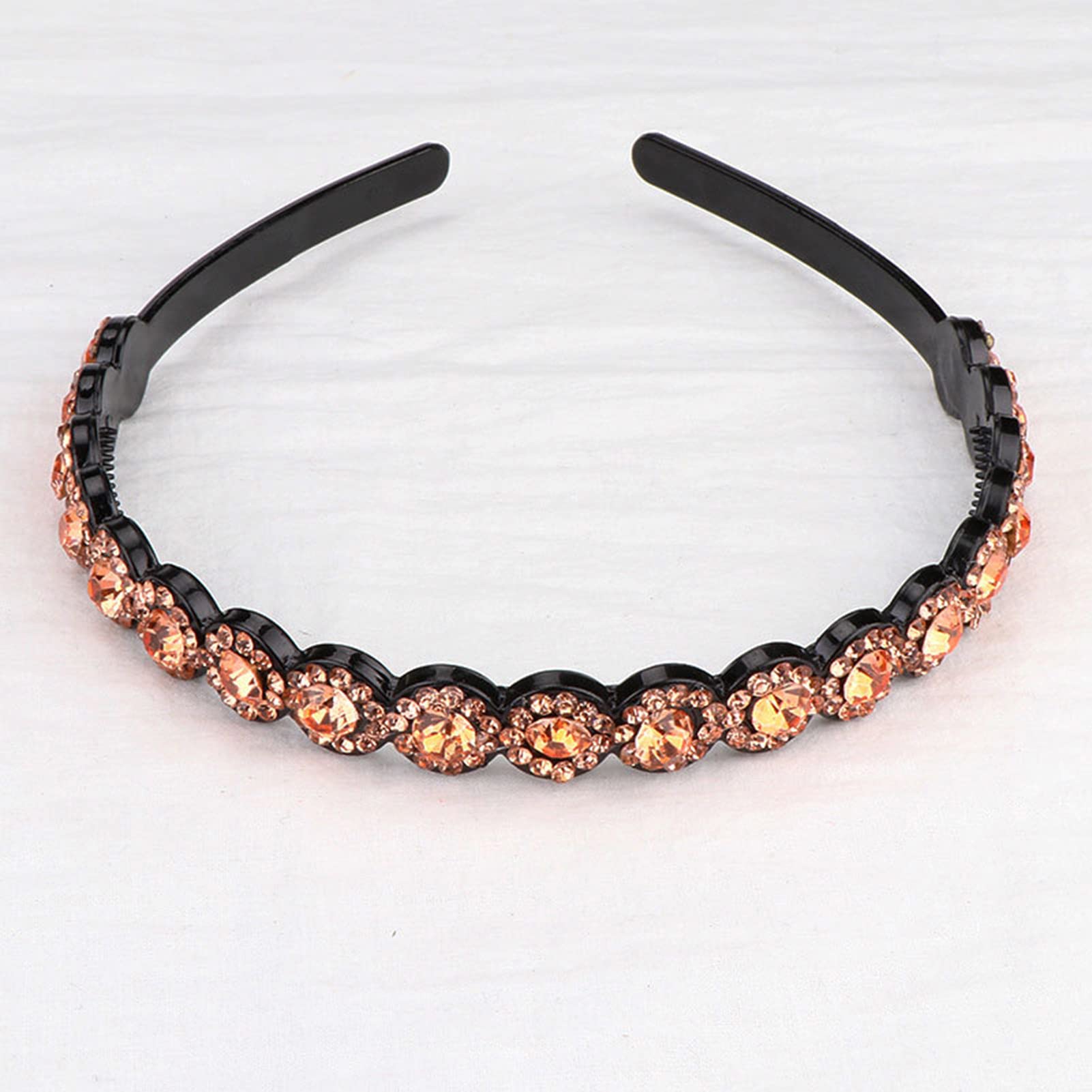 Andifangqi Shiny Rhinestone Hair Clips for Women - Non-Slip Reusable Narrow Headband Hair Accessories for Girls (Perfect for Parties, Weddings & Daily Styling)