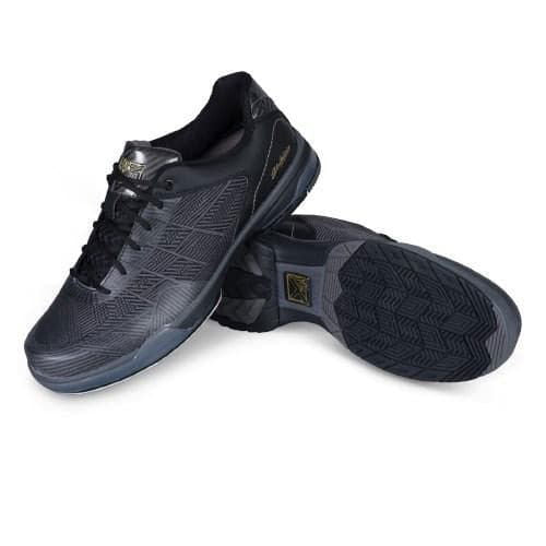 KR Strikeforce Men's Rage Gunmetal Black Right Hand Wide Width Bowling Shoes - Perfect for Competitive Bowling & League Play