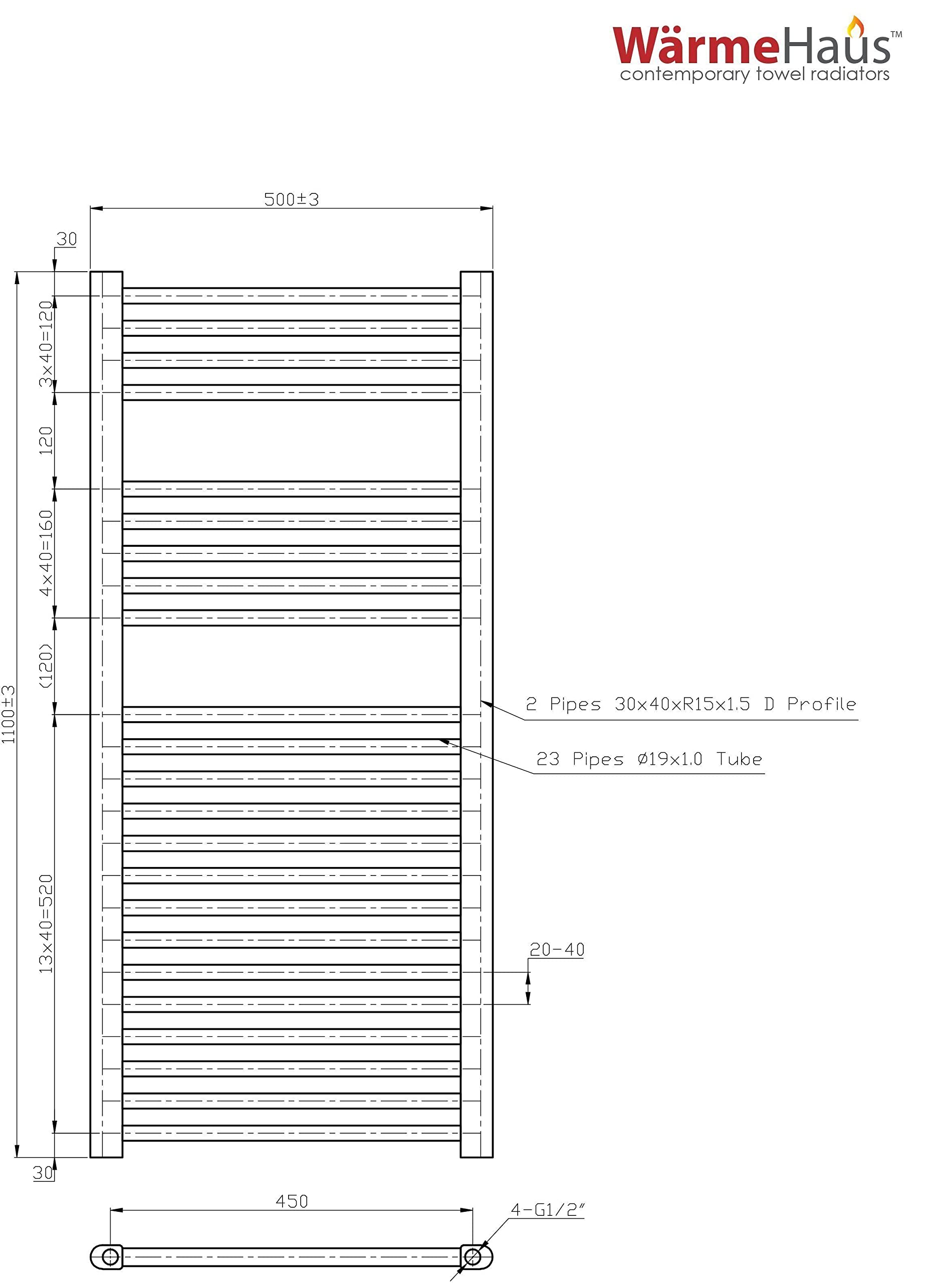 250W Electric Heated Towel Rail Radiator - 1100 x 500mm Chrome Bathroom Towel Warmer for Spa, Luxury Hotels & Cozy Home Use