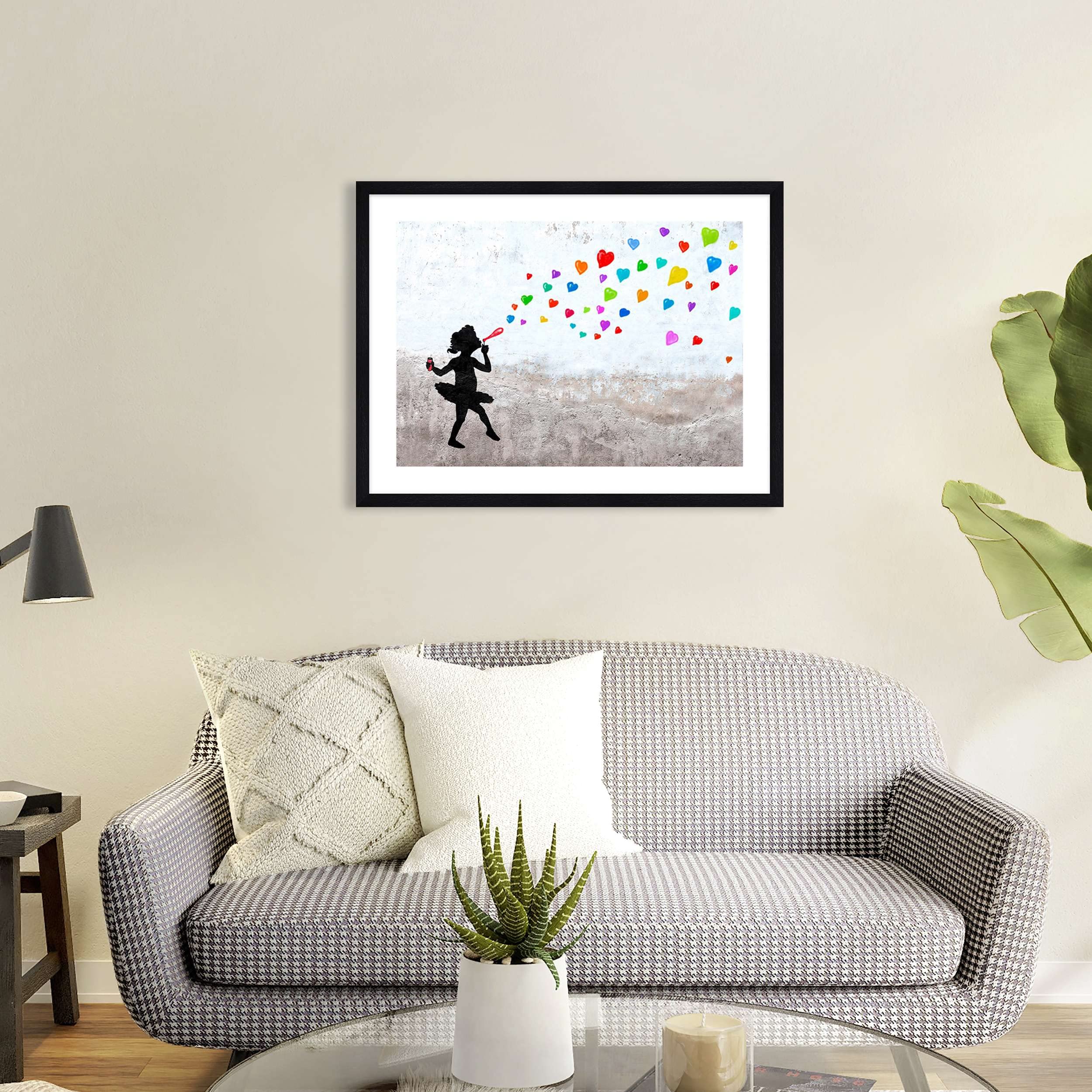 ART PRINT CAFE' – Youth Wall Art, Masterfunk Collective, Love Bubbles Framed Poster with Black Frame – Perfect for Teen Bedroom, Dorm Decor & Gift Ideas