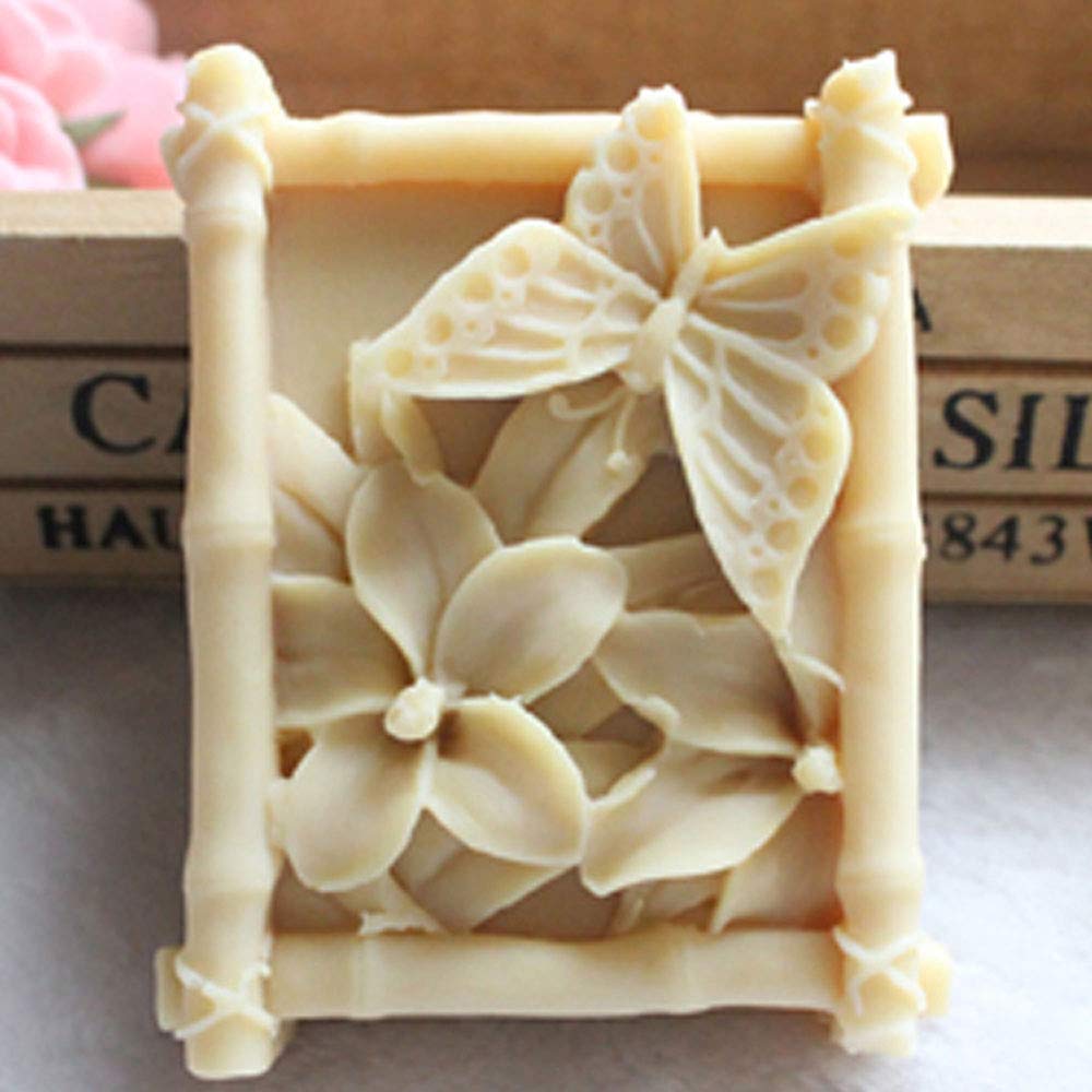 Butterfly Flower Silicone Soap Molds - 6 Pack Reusable DIY Soap Making Kit for Handmade Soaps, Candles, Plaster & Resin Crafts - Perfect for Home Decor, Wedding Favors & Gift Making (11119)
