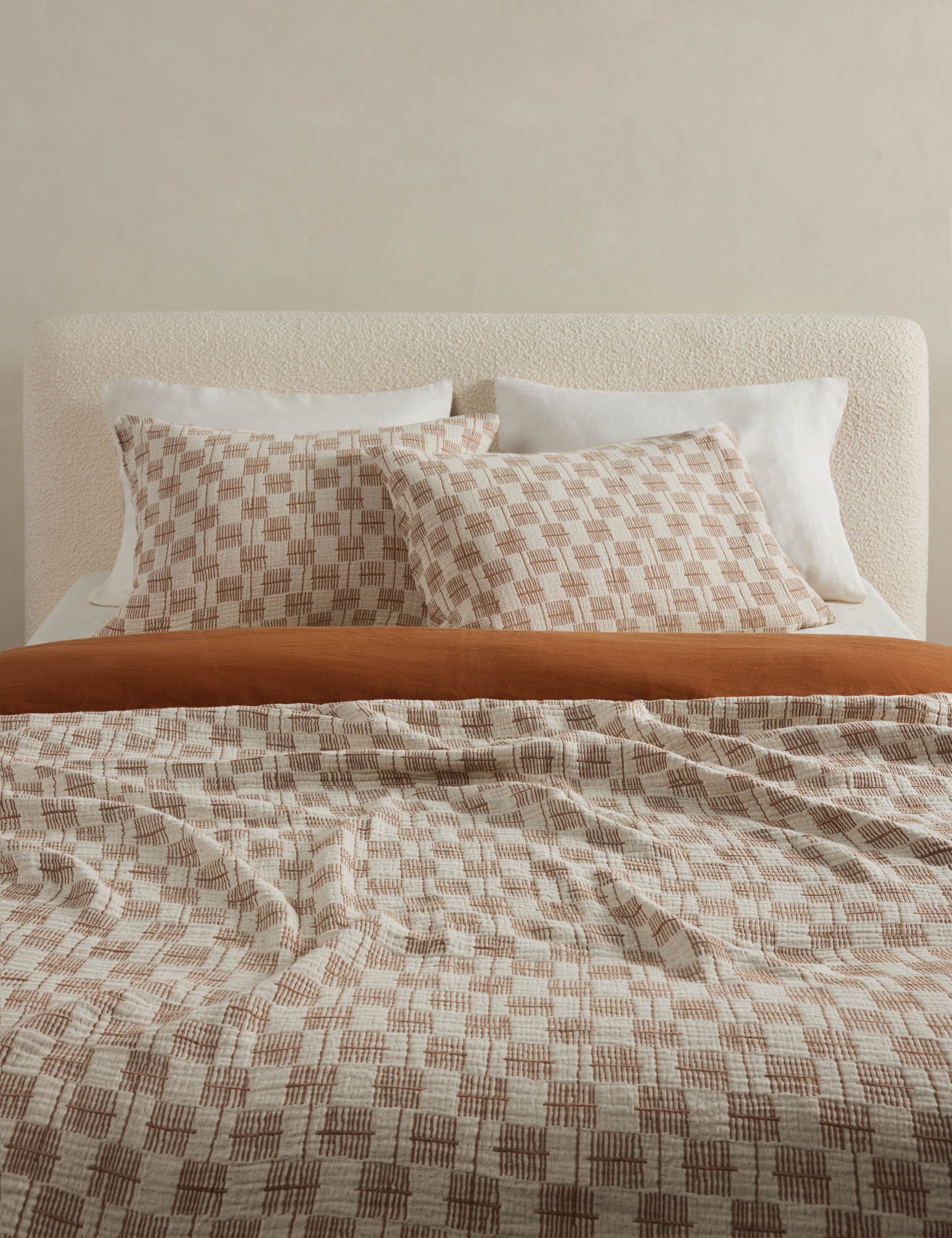 Sarah Sherman Samuel Basketweave Cotton Sham - Premium Textured Pillow Cover for Bedroom Decor, Boho Chic Home Styling (Standard/Queen/King Size) - Perfect for Master Bedroom, Guest Room & Cozy Living Room Makeovers