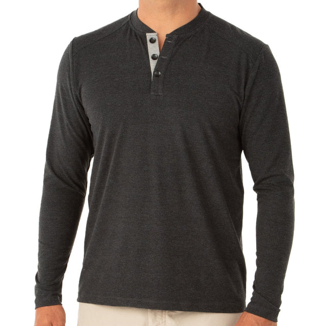 Men's Bamboo Flex Henley Shirt - Soft & Breathable Eco-Friendly Tee for Casual Wear & Outdoor Activities