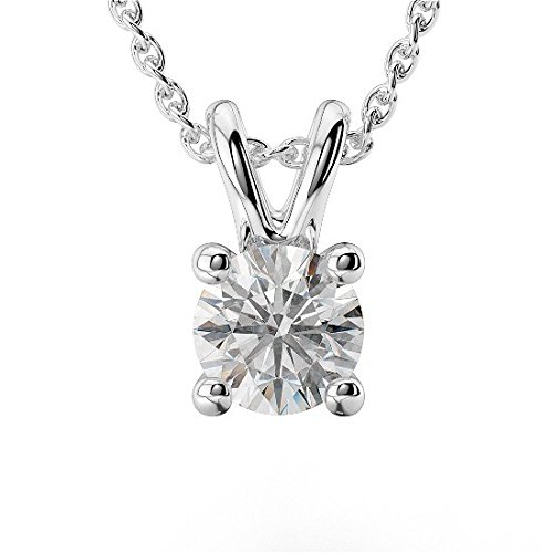 0.08 ct Round Diamond Solitaire Pendant in White Gold - I2 Clarity, High-Quality Jewelry for Women | Perfect for Anniversary Gifts, Valentine's Day & Special Occasions