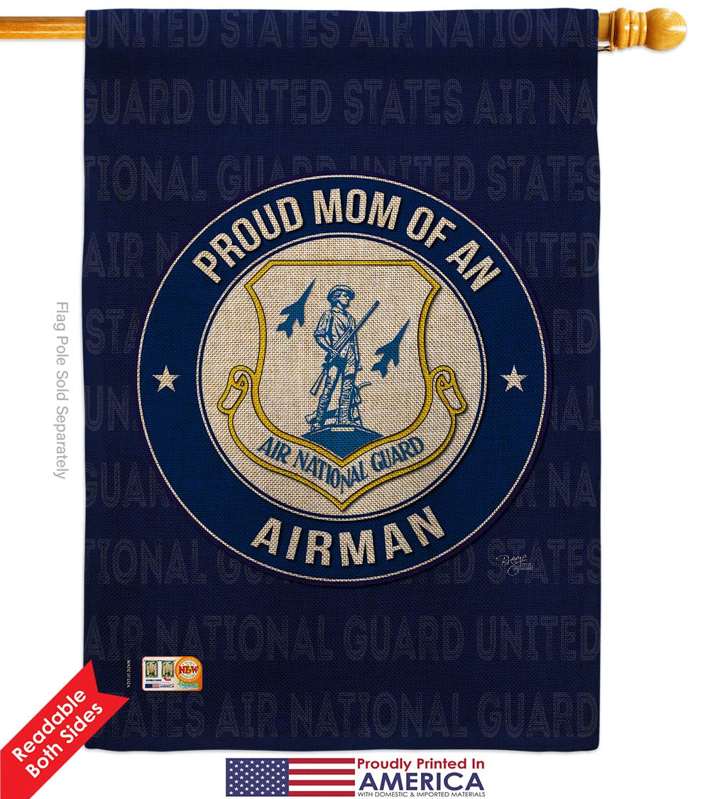 Double-Sided 28x40 Inch Armed Forces Garden Flag - Air Force, National Guard & Military Veteran Gift - Patriotic Burlap Yard Banner for Home, Porch & Outdoor Decor