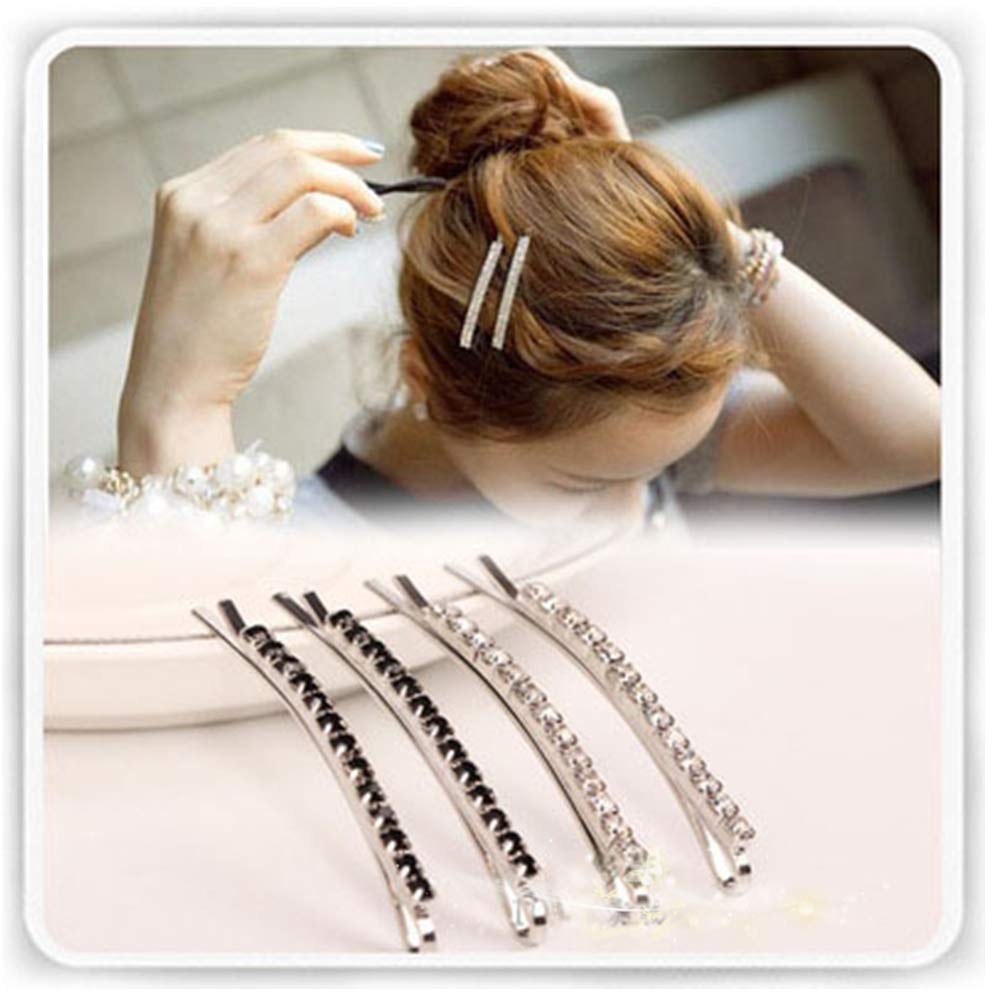 12Pcs Silver Rhinestone Bobby Pins - Sparkling Crystal Hair Clips for Women & Girls | Elegant Wedding, Prom, Bridal Hair Accessories | Perfect Gift & Stocking Stuffers for Special Occasions