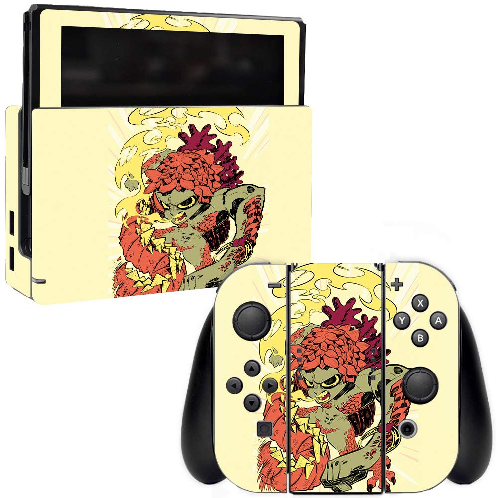 MightySkins Protective Vinyl Decal Wrap Cover for Nintendo Switch - Reptile Girl Design | Durable, Customizable Skin | Easy to Apply & Remove | Made in USA | Perfect for Gaming, Travel & Personalization