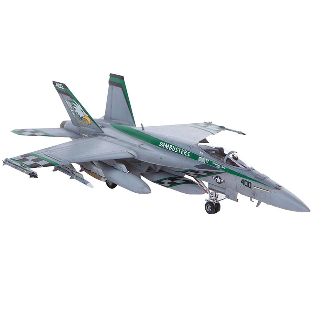1/72 Scale USN F/A-18E VFA-195 Chippy Ho Fighter Plastic Model Kit - Detailed Aircraft Puzzle for Adults - 10 x 7.4 Inch Display Piece - Perfect for Military Enthusiasts & Collectors (Great Gift for Model Builders & Aviation Fans)