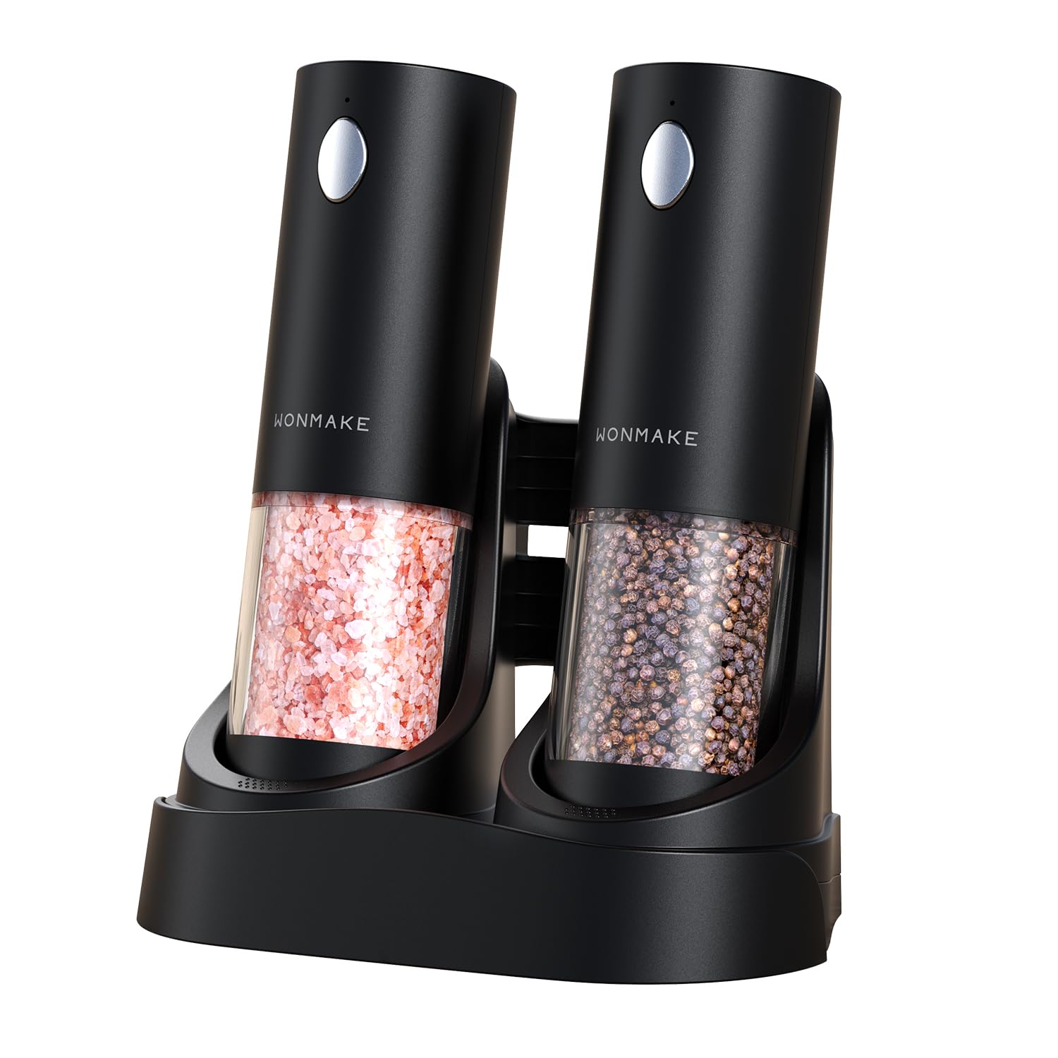 Electric Salt and Pepper Grinder Set - Rechargeable Automatic Spice Mill with Adjustable Coarseness, LED Light & One-Hand Operation - Perfect for Cooking, Dining & Gourmet Kitchen Gifts