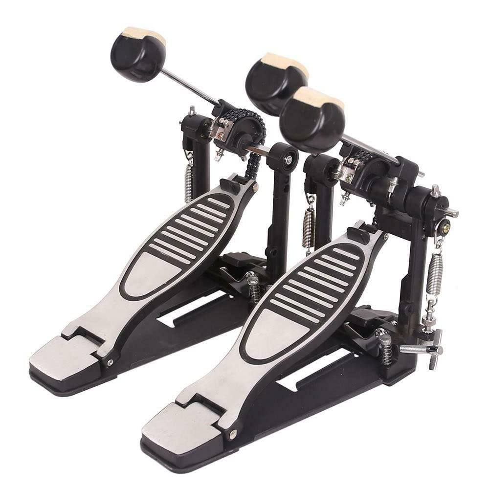 YeSbTx Professional Double Bass Drum Pedal - Heavy Duty Double Kick Drum Pedal with Chain Drive for Jazz, Rock & Metal Drummers - Perfect for Beginners & Pros - Ideal for Live Performances & Studio Recording