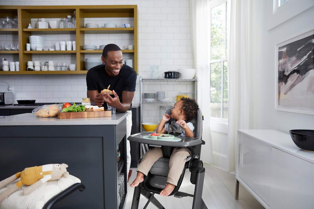 Baby Jogger City Bistro High Chair - Adjustable, Portable & Easy Clean Graphite Baby Dining Chair for Home & Restaurant Use