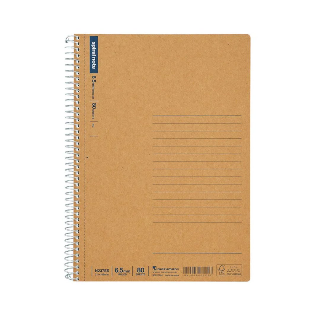 Maruman Spiral Note BASIC Notebook - A5 Size, 5.7