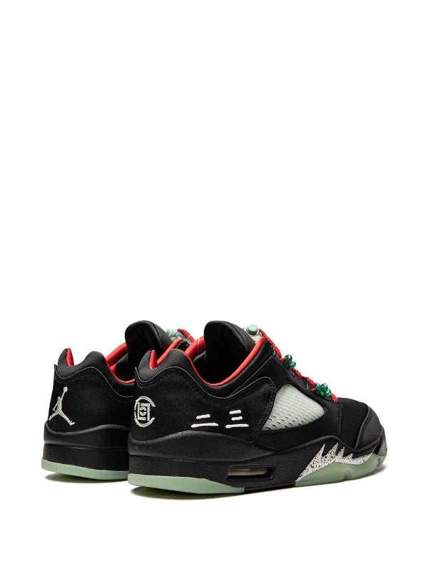 Air Jordan 5 Low CLOT Sneakers for Men - Retro Basketball Shoes with Transparent Mesh & Chinese Jade Details - Perfect for Streetwear, Casual Outfits & Sneaker Collectors