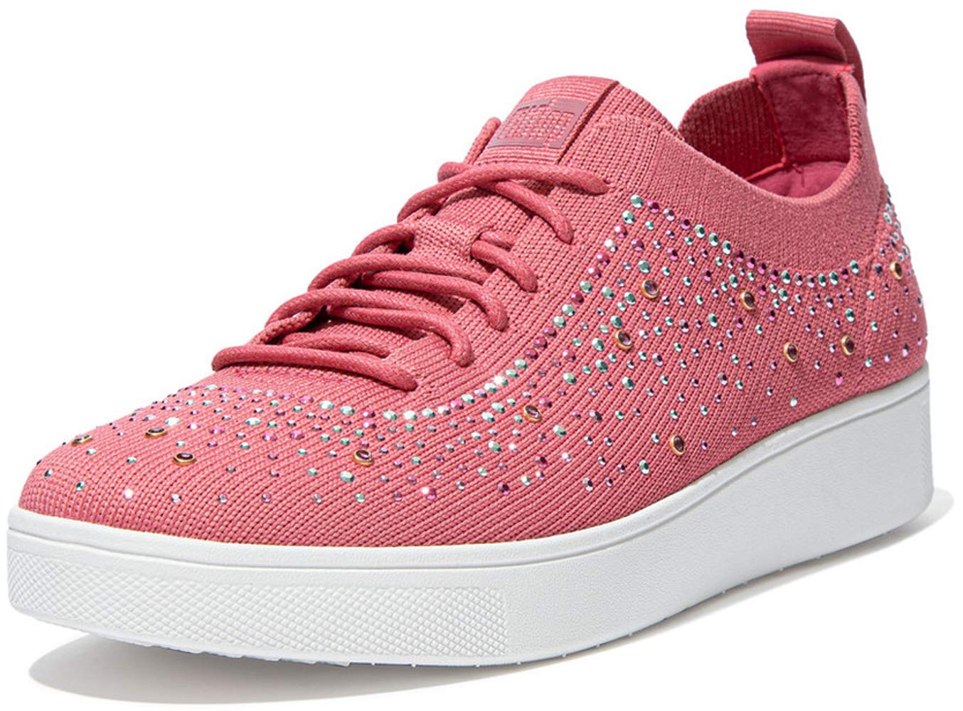 FitFlop Women's Rally Ombre Crystal Knit Sneakers - Comfortable Walking Shoes for Women with Arch Support - Perfect for Work, Travel & Everyday Wear