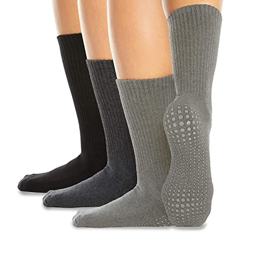 Black & Charcoal & Grey - 3 Pairs