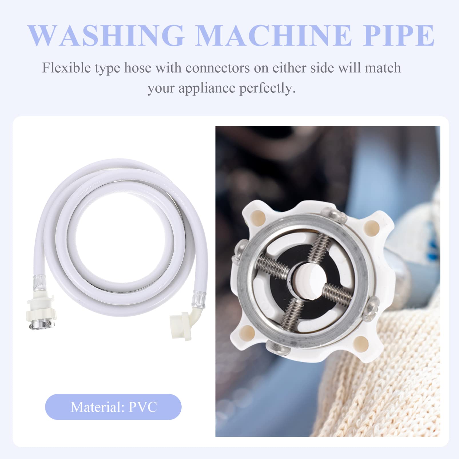 PVC Washing Machine Hose Extension - 3 Meter Long Washer Hose for Laundry Room, RV, and Mobile Home Use