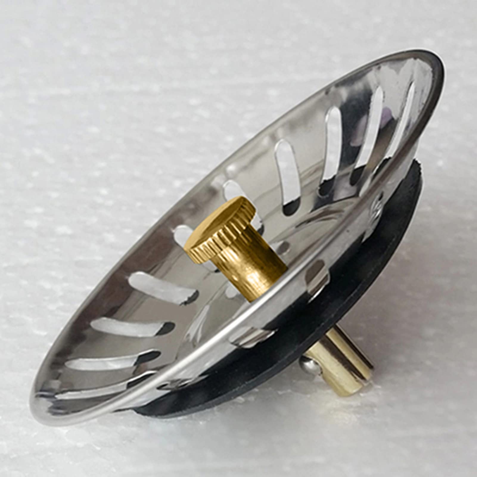 Stainless Steel Kitchen Sink Strainer and Stopper Combo - Standard Drain Basket Replacement - Drain Protector for Kitchen & Bathroom Sinks (Silver) - Perfect for Food Waste Prevention and Clog-Free Drains
