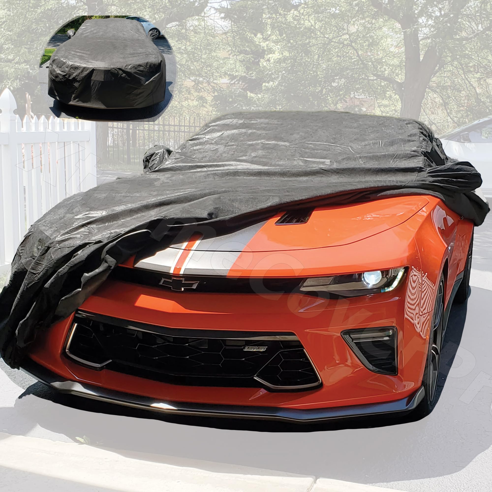 Premium Custom Fit Car Cover for 2018-2022 Chevy Camaro - XTREMECOVERPRO Platinum Series (Black) | All-Weather Protection & Dustproof Outdoor Car Cover for Parking & Storage