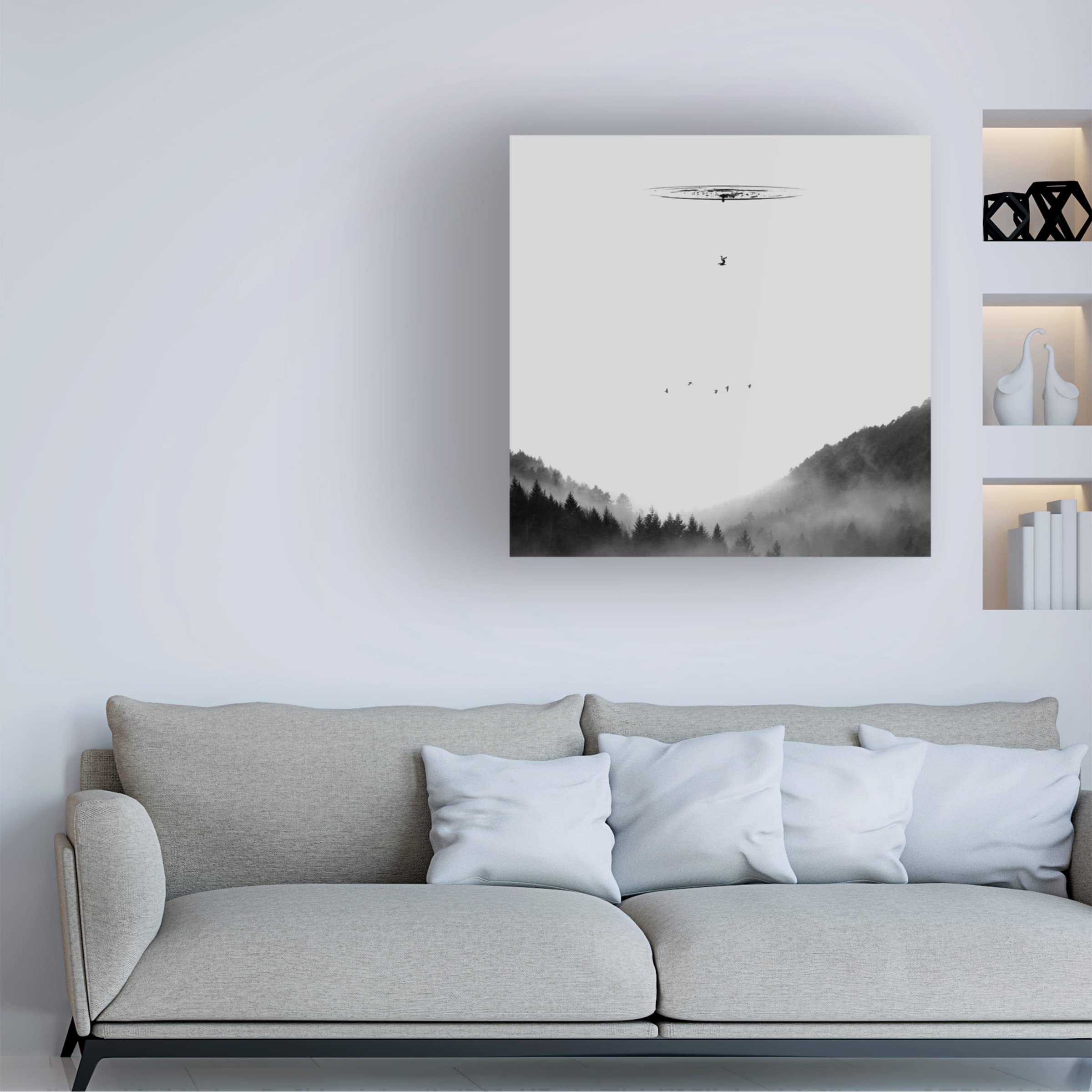 Trademark Fine Art 'Drop' Canvas Art by Hadi Malijani - Modern Abstract Wall Decor for Living Room, Bedroom & Office