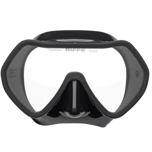 Riffe Frameless Dive Mask with Clear Lens - Perfect for Snorkeling, Scuba Diving & Underwater Photography