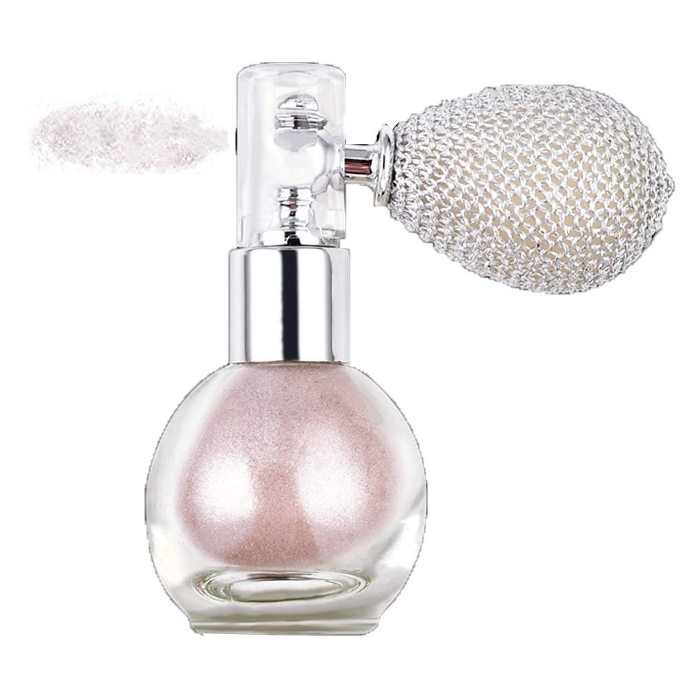 GL-Turelifes Loose Highlighter Powder Spray - Shimmer & Sparkle Makeup for Face, Hair & Body | #3 Nude Pink | Perfect for Parties, Festivals & Night Out Glam
