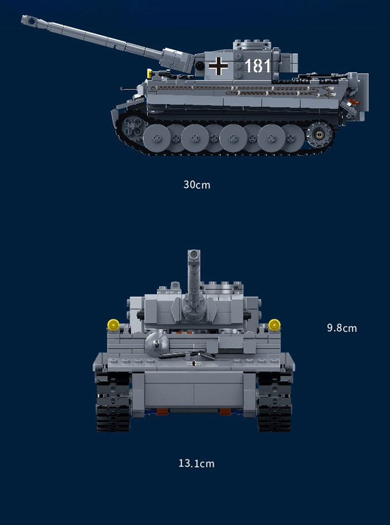 GUDI German King Tiger I Tank Model - 1/35 Scale Military Tank Replica for Collectors & History Enthusiasts - Perfect for Display, Gifts & WWII Historical Dioramas