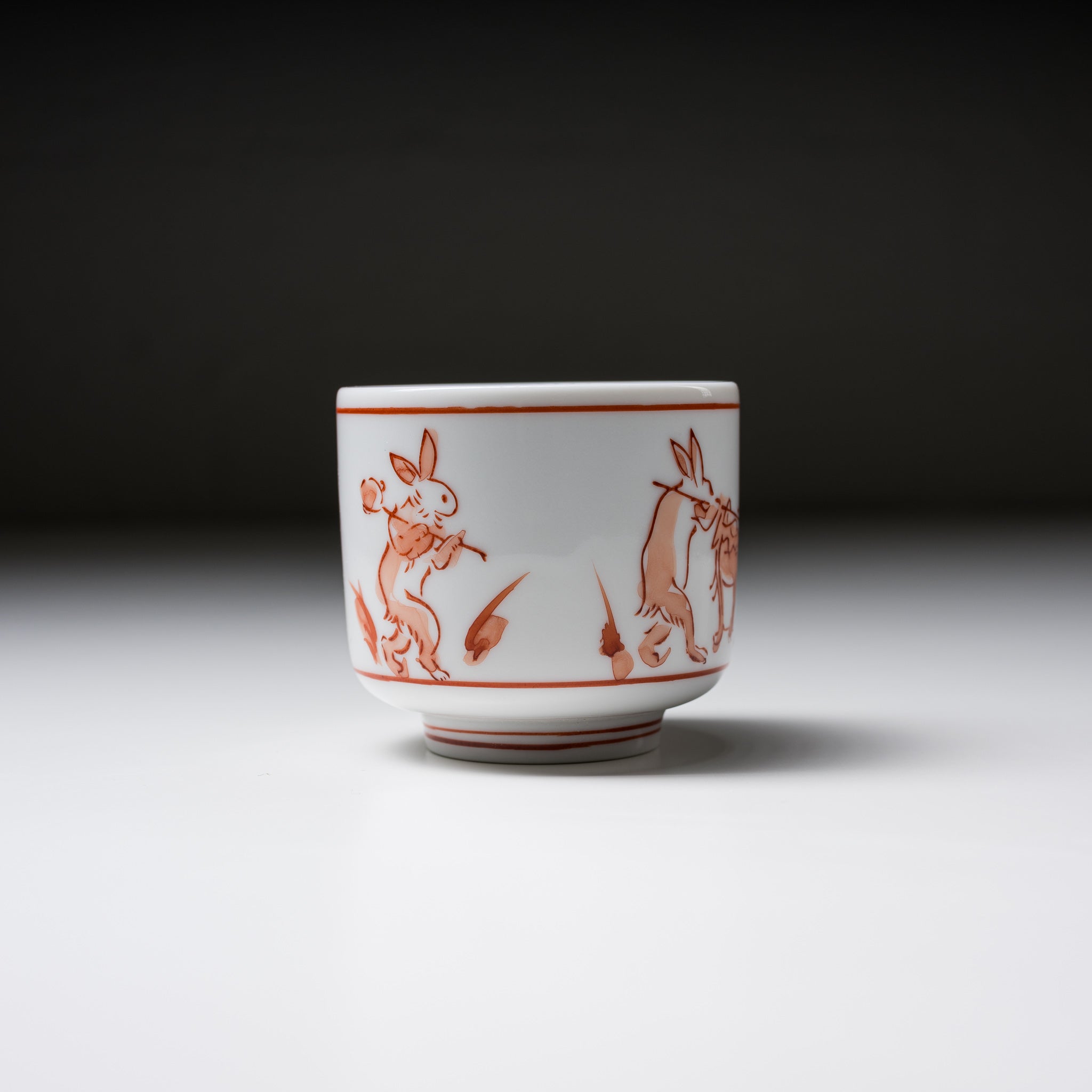 Premium Mino Ware Japanese Tea Cup - Handcrafted Soba Choko with Rabbit Design, 150ml - Perfect for Green Tea, Sake & Traditional Japanese Ceremonies