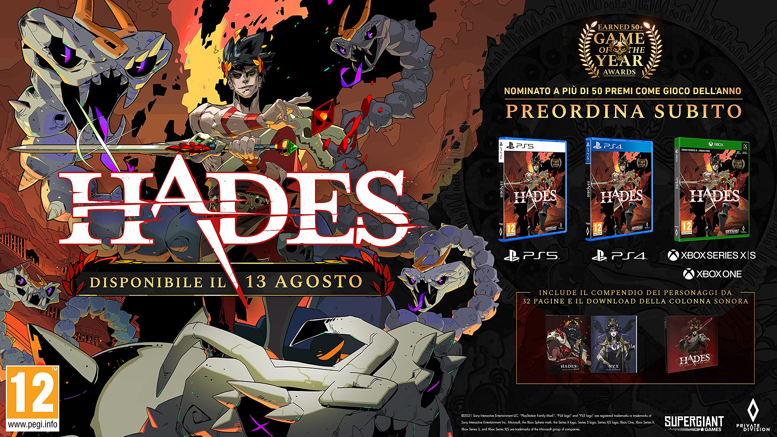 Hades - Action RPG Game for PlayStation 5 | Greek Mythology Adventure | Perfect for Single Player Gaming & Story-Driven Experiences