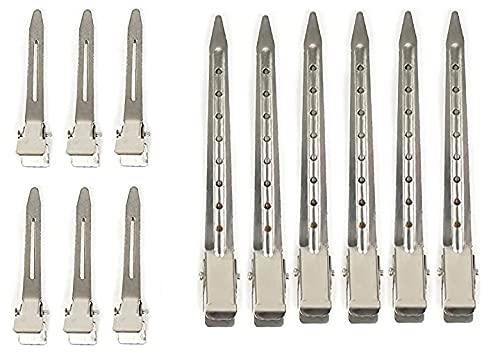 Ghelonadi Professional Hairdressing Salon Hair Styling Clips - 12pcs Small Hair Sectioning Clips for Women & Stylists - Perfect for Salon, Home Haircuts & DIY Styling
