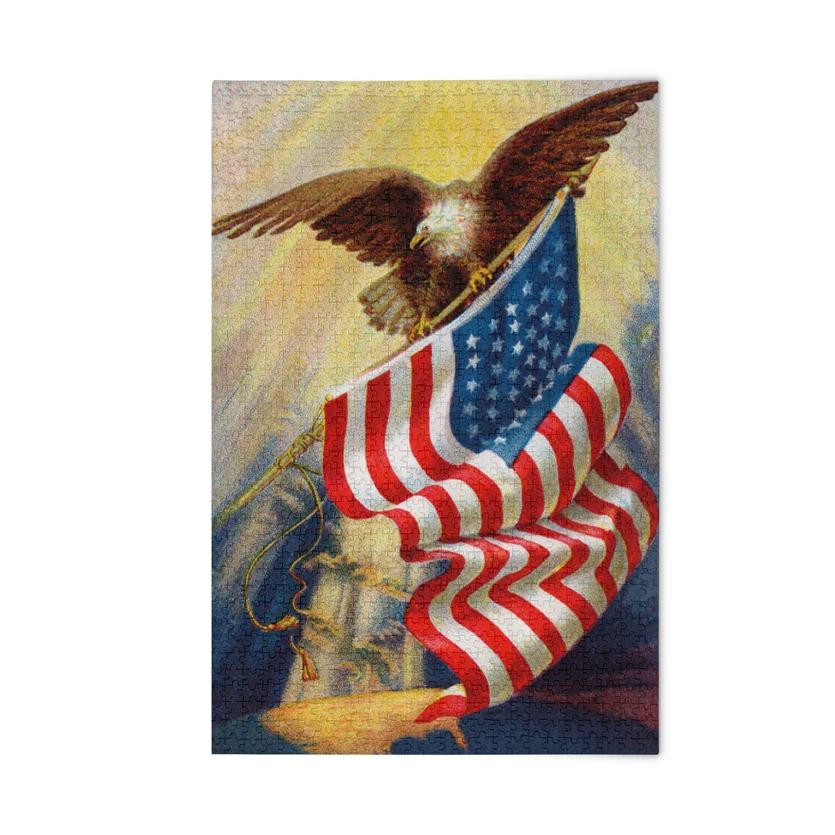 ALAZA 500-Piece Jigsaw Puzzle for Adults - American Flag & Bald Eagle Design - Buffalo Games - Perfect for Home Decor, Family Game Night & Stress Relief