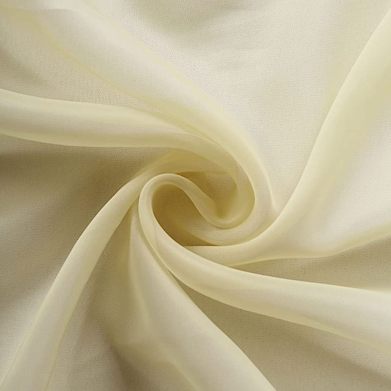 50 Champagne Extra Wide Premium Chiffon Chair Sashes - Elegant Wedding Decor for Ceremony & Reception, Party Table Decoration, Bridal Shower Decorations