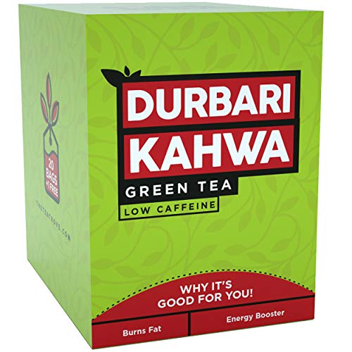 Organic Durbari Kahwa Green Tea Bags - Natural Herbal Spiced Tea for Hot Beverages (21 Bags) - Perfect for Relaxation & Morning Energy Boost